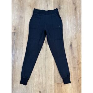 Nike Joggers Women XS Black Fleece Lined High Waist Slim Fit Sweatpants Swoosh‎